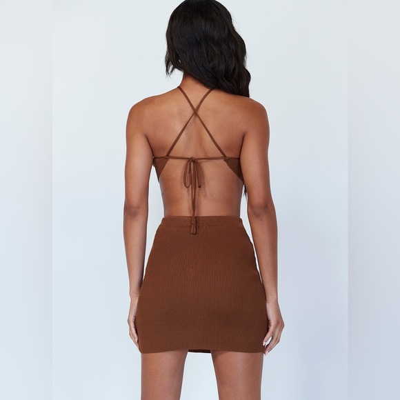 Open Back Ribbed Dress - Picture 2 of 10